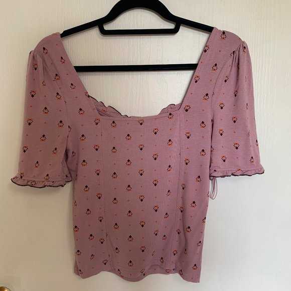 Free People, lavender top, small - Picture 2 of 3